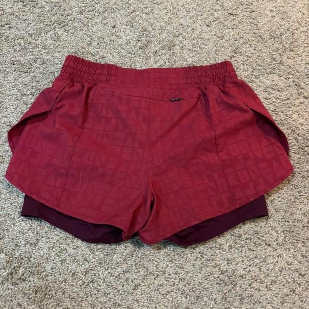 Brooks Women's Deep Red Athletic Running Shorts - Picture 2 of 2